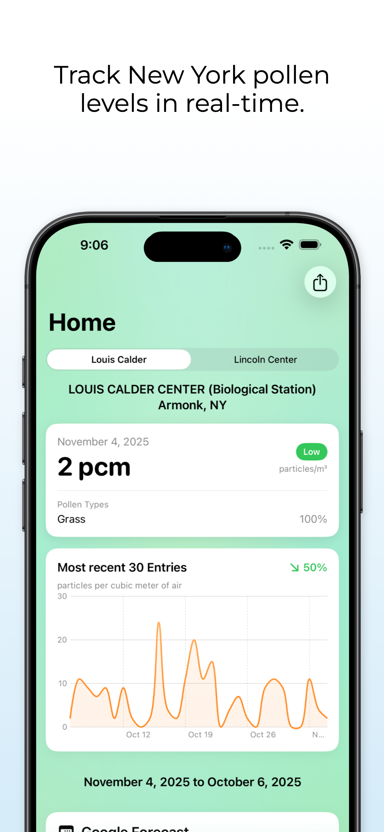 pollen.ny (App Store) screenshot